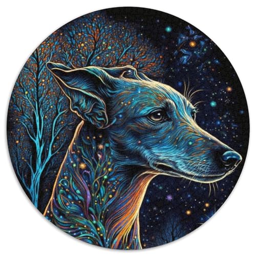 Puzzle 1000 Teile für Erwachsene, wunderschönes Whippet-Puzzle, Spielzeug, Geschenk, pädagogisches, intellektuelles, entspannendes Familienspiel (67,5x67,5cm) von WGLINGX