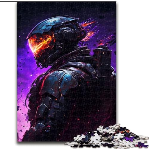 Puzzle 1000 Teile für Erwachsene „Black Troops In Space“, Holzpuzzle, interaktives Familienspiel, Denksportaufgabe, Geschenk, Lernspielzeug (Größe 50x75cm) von WGLINGX
