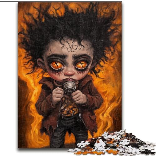 Puzzle 1000 Teile für Erwachsene „Dark Girl“ Puzzle für Erwachsene, interaktives Familienspiel, geeignet für Kinder ab 14 Jahren (Größe 50x75cm) von WGLINGX