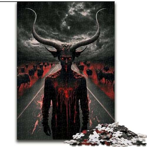 Puzzle 1000 Teile für Erwachsene „Evil Ways“, Holzpuzzle, interaktives Familienspiel, Denksportaufgabe, Geschenk, Lernspielzeug (Größe 26x38cm) von WGLINGX