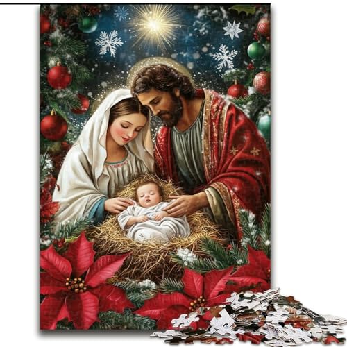 Puzzle 1000 Teile für Erwachsene „Jesus kommt“, Holzpuzzle, Familienaktivitätsspiel für Teenager, anspruchsvolles Denkspiel (Größe 50x75cm) von WGLINGX