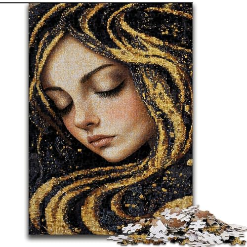 Puzzle 1000 Teile für Erwachsene „Schlafende Frau“, interaktives Familienspiel, geeignet für Kinder ab 14 Jahren (Größe 50x75cm) von WGLINGX