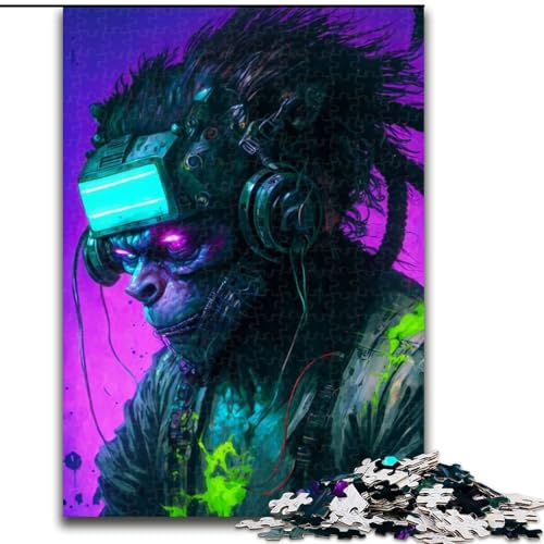 Puzzle 1000 Teile für Erwachsene „The Virtual Apes“, schwierige Puzzles für Erwachsene, Lernspielzeug (Größe 50x75cm) von WGLINGX