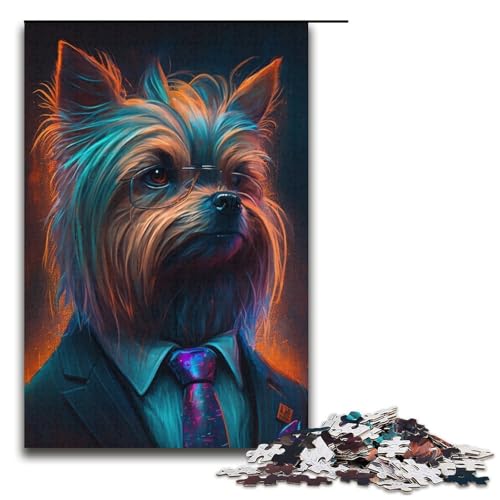 Puzzle 1000 Teile für Erwachsene Boss Dog Puzzle Lernspiele Staycation Totschlag für Teenager ab 14 Jahren 14,96x10,24 Zoll von WGLINGX