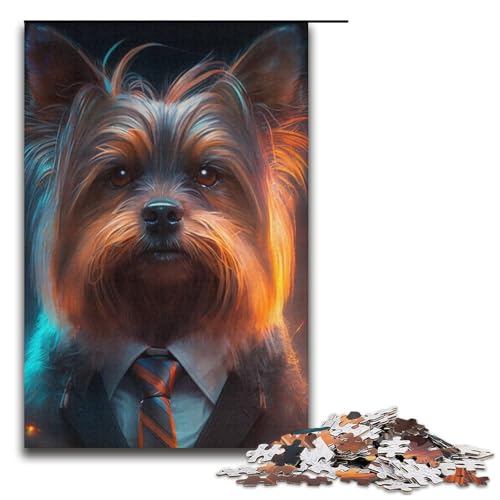 Puzzle 1000 Teile für Erwachsene Boss Dog Puzzle Lernspiele Staycation Totschlag für Teenager ab 14 Jahren 14,96x10,24 Zoll von WGLINGX