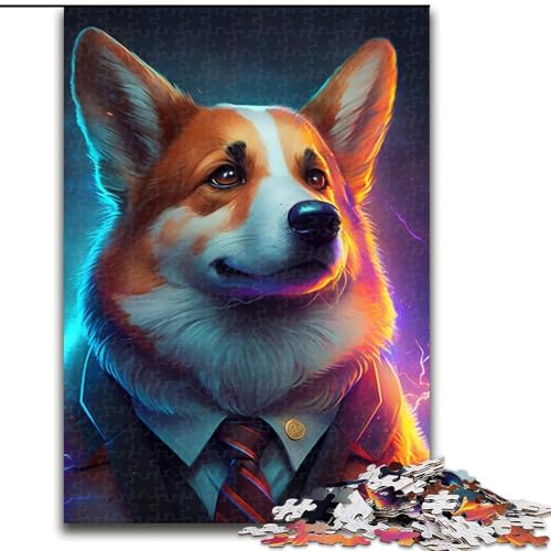 Puzzle 1000 Teile für Erwachsene Boss Pomeranian Puzzles Denkspiel für Teenager, Familienspieleabend (Größe 50x75cm) von WGLINGX