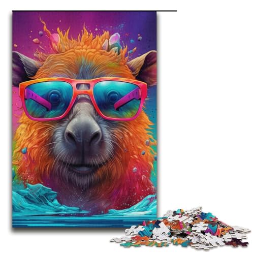 Puzzle 1000 Teile für Erwachsene Capibara Puzzle Stressabbau-Spielzeug Stressabbau Schwierige Herausforderung 14,96x10,24 Zoll Puzzle 1000 Teile für Erwachsene Capibara Puzzle Stressabbau-Spielzeug Stressabbau Schwierige Herausforderung 14,96x10,24 Zoll von WGLINGX