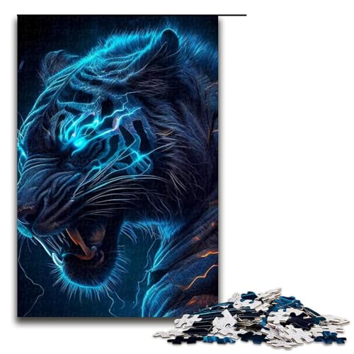 Puzzle 1000 Teile für Erwachsene – Der brüllende Tiger, Holzpuzzle, Heimdekoration, 50 x 75 cm Puzzle 1000 Teile für Erwachsene – Der brüllende Tiger, Holzpuzzle, Heimdekoration, 50 x 75 cm von WGLINGX