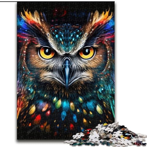 Puzzle 1000 Teile für Erwachsene Eulenpuzzle 1000 Teile Puzzle Familien-Interaktives Spiel, Denksportaufgabe Geschenk, Lernspielzeug (Größe 50x75cm) von WGLINGX