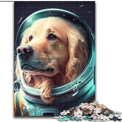 Puzzle 1000 Teile für Erwachsene Golden Retriever Puzzles Denkspiel für Teenager, Familienspieleabend (Größe 26x38cm) von WGLINGX