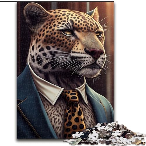 Puzzle 1000 Teile für Erwachsene Jaguaranzug Tierkleidung Puzzles Interaktives Familienspiel, Denksportgeschenk, Lernspielzeug Größe 50X75CM von WGLINGX
