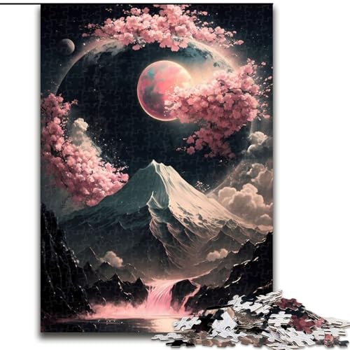 Puzzle 1000 Teile für Erwachsene Japanische Landschaft Neon Puzzles Interaktives Familienspiel, Denksportgeschenk, Lernspielzeug Größe 26X38CM von WGLINGX