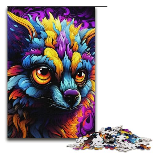Puzzle 1000 Teile für Erwachsene Lila Leopard Lernspiel Herausforderung Spielzeug Kunstwerk Geschenk 14,96x10,24 Zoll Puzzle 1000 Teile für Erwachsene Lila Leopard Lernspiel Herausforderung Spielzeug Kunstwerk Geschenk 14,96x10,24 Zoll von WGLINGX