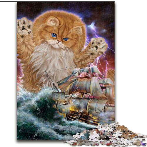 Puzzle 1000 Teile für Erwachsene Monster Titan Cat Kraken Puzzles Interaktives Familienspiel, Denksportaufgabe Geschenk, Lernspielzeug Größe 50X75CM von WGLINGX
