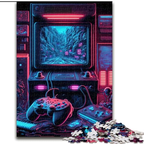 Puzzle 1000 Teile für Erwachsene Neon-Spiel Puzzles Interaktives Familienspiel, Denksportaufgabe Geschenk, Lernspielzeug Größe 26X38CM von WGLINGX