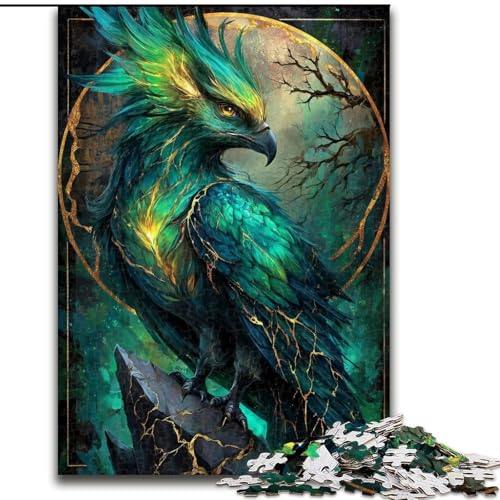 Puzzle 1000 Teile für Erwachsene Phoenix Puzzle für Erwachsene 1000 Teile Spielzeug Geschenk Pädagogisches intellektuelles Entspannungsspiel für die ganze Familie (Größe 26x38cm) von WGLINGX