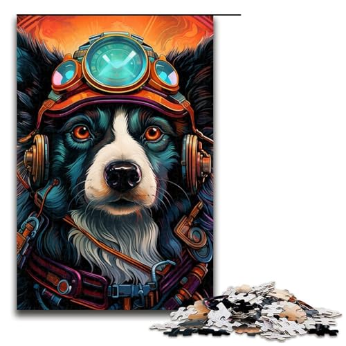 Puzzle 1000 Teile für Erwachsene Steampunk Border Collie Lernspiel Herausforderung Spielzeug Weihnachtsgeburtstagsgeschenk 19,69x29,53 Zoll Puzzle 1000 Teile für Erwachsene Steampunk Border Collie Lernspiel Herausforderung Spielzeug Weihnachtsgeburtstagsgeschenk 19,69x29,53 Zoll von WGLINGX