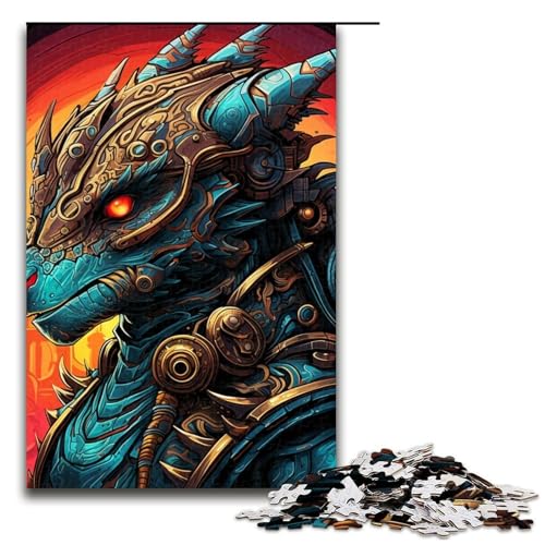 Puzzle 1000 Teile für Erwachsene Steampunk Dinosaurier Lernspiel Herausforderung Spielzeug Weihnachtsgeburtstagsgeschenk 19,69x29,53 Zoll von WGLINGX