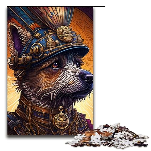 Puzzle 1000 Teile für Erwachsene Steampunk-Hund Lernspiel Herausforderung Spielzeug Weihnachtsgeburtstagsgeschenk 19,69 x 29,53 Zoll von WGLINGX