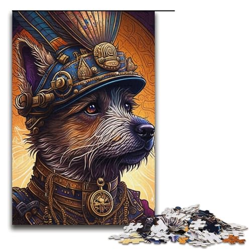 Puzzle 1000 Teile für Erwachsene Steampunk-Hundepuzzle Verbessert das Gedächtnis für Jugendliche ab 14 Jahren 14,96 x 10,24 Zoll von WGLINGX