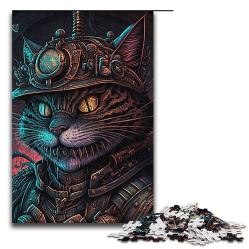 Puzzle 1000 Teile für Erwachsene Steampunk-Katze Lernspiel Herausforderung Spielzeug Weihnachtsgeburtstagsgeschenk 14,96x10,24 Zoll Puzzle 1000 Teile für Erwachsene Steampunk-Katze Lernspiel Herausforderung Spielzeug Weihnachtsgeburtstagsgeschenk 14,96x10,24 Zoll von WGLINGX