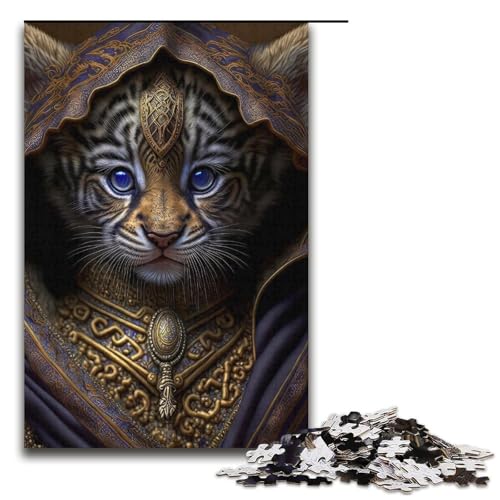 Puzzle 1000 Teile für Erwachsene Tiger Lernspiel Herausforderung Spielzeug Weihnachtsgeburtstagsgeschenk 14,96x10,24 Zoll von WGLINGX