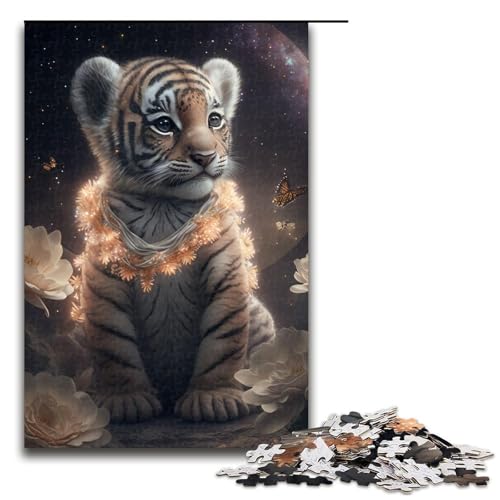 Puzzle 1000 Teile für Erwachsene Tiger Lernspiel Herausforderung Spielzeug Weihnachtsgeburtstagsgeschenk 19,69x29,53 Zoll von WGLINGX