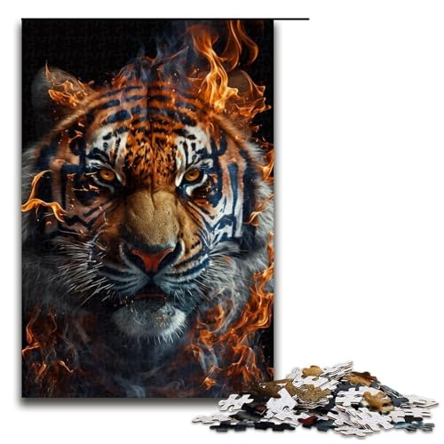 Puzzle 1000 Teile für Erwachsene Tiger Lernspiel Herausforderung Spielzeug Weihnachtsgeburtstagsgeschenk 19,69x29,53 Zoll von WGLINGX