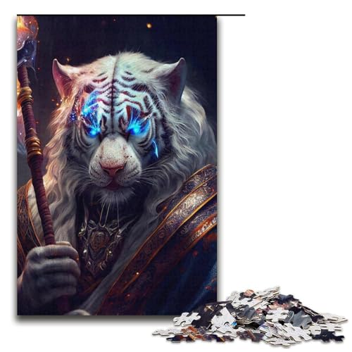 Puzzle 1000 Teile für Erwachsene Tiger-Puzzle Heimdekorationspuzzle Herausforderndes Spiel und Familienspiel 14,96 x 10,24 Zoll von WGLINGX