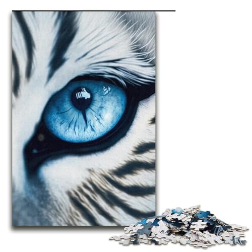 Puzzle 1000 Teile für Erwachsene Tiger-Puzzle Verbessert das Gedächtnis für Jugendliche ab 14 Jahren 14,96x10,24 Zoll von WGLINGX