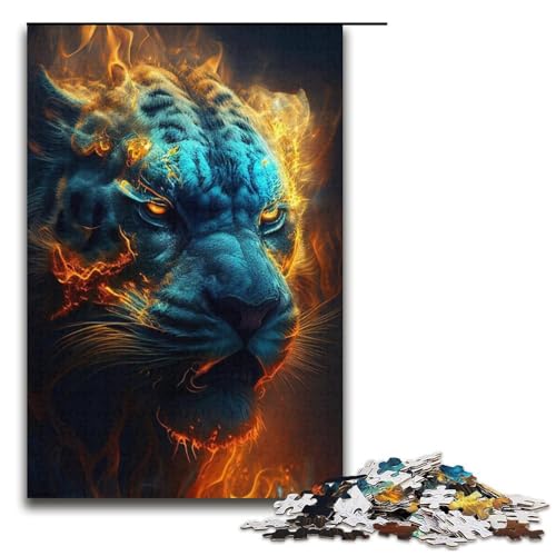 Puzzle 1000 Teile für Erwachsene Tiger-Puzzle Verbessert das Gedächtnis für Jugendliche ab 14 Jahren 14,96x10,24 Zoll von WGLINGX