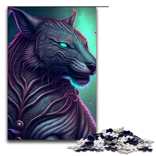 Puzzle 1000 Teile für Erwachsene. Lynx-Puzzle, geeignet für Paare, für Teenager ab 14 Jahren (Größe 50 x 75 cm) von WGLINGX