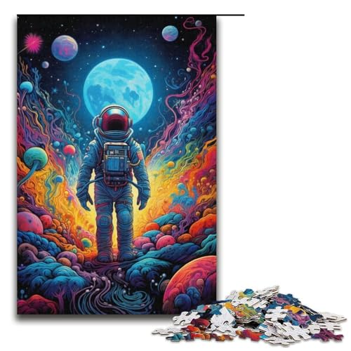 Puzzle Astronaut Puzzle für Erwachsene 1000 Teile Wanddekoration Einzigartige Geburtstags 38x26cm von WGLINGX