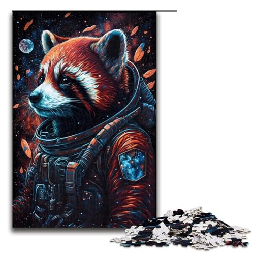 Puzzle Astronaut Roter Panda 1000 Teile für Erwachsene Lernspiele Weihnachtsgeburtstagsgeschenke für Teenager ab 14 Jahren 50x75cm von WGLINGX