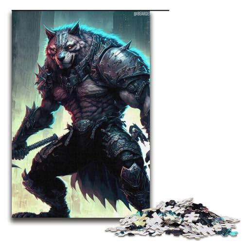 Puzzle Bärenkrieger, 1000 Teile, für Erwachsene, Lernspiele, Staycation, Zeitvertreib, für Teenager ab 14 Jahren, 38 x 26 cm von WGLINGX