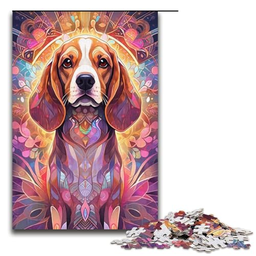 Puzzle Beagle 1000 Teile für Erwachsene Lernspiele Weihnachtsgeburtstagsgeschenke für und Teenager ab 14 Jahren 38x26cm von WGLINGX