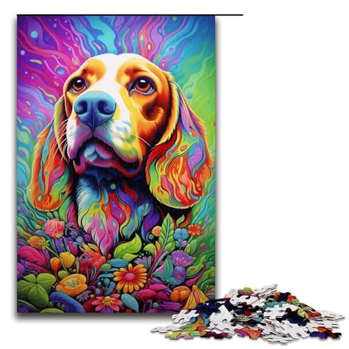 Puzzle Beagle 1000 Teile für Erwachsene Lernspiele Weihnachtsgeburtstagsgeschenke für und Teenager ab 14 Jahren 50x75cm von WGLINGX