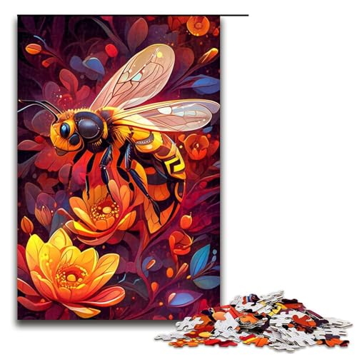 Puzzle Bienen-Puzzle 1000 Teile für Erwachsene Lernspiele Weihnachtsgeburtstagsgeschenke für und Teenager ab 14 Jahren 50x75cm von WGLINGX