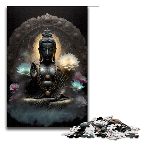Puzzle Buddha 1000 Teile für Erwachsene Lernspiele Weihnachtsgeburtstagsgeschenke für und Teenager ab 14 Jahren 50x75cm von WGLINGX