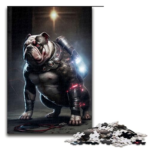 Puzzle Bulldogge 1000 Teile für Erwachsene Lernspiele Weihnachtsgeburtstagsgeschenke für und Teenager ab 14 Jahren 50x75cm von WGLINGX
