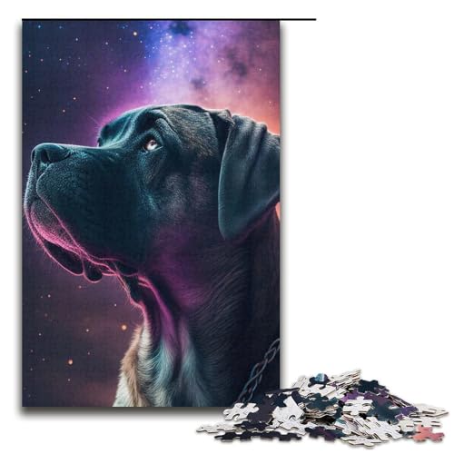Puzzle Cane Corso Universum 1000 Teile für Erwachsene Lernspiele Staycation Zeitvertreib für Teenager ab 14 Jahren 38x26cm von WGLINGX