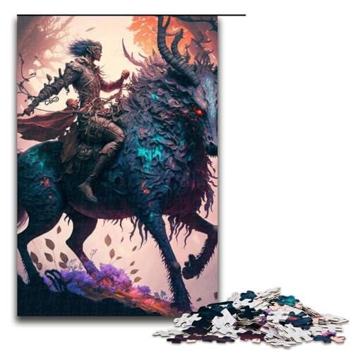 Puzzle Elfenritter, 1000 Teile, für Erwachsene, Lernspiele, Weihnachts- und Geburtstagsgeschenke für Teenager ab 14 Jahren (Größe 50 x 75 cm) von WGLINGX
