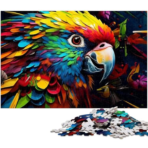 Puzzle-Geschenke mit Tieren, Vögeln und Papageien, 1000 Teile, Puzzle für Erwachsene, tolles Geschenk für Spiele für und Teenager ab 14 Jahren (Größe 38 x 26 cm) von WGLINGX