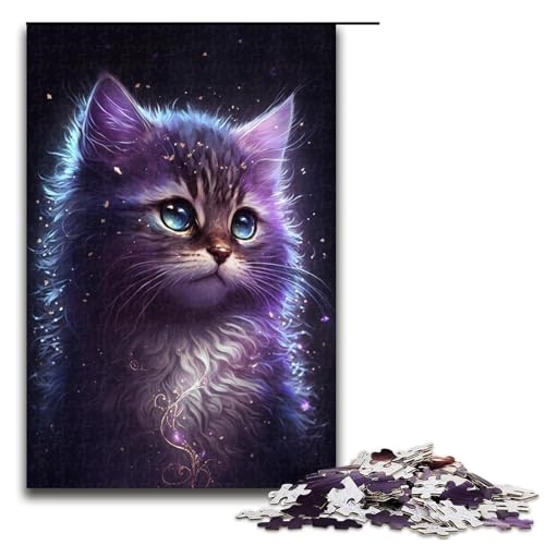 Puzzle Katzen-Puzzle 1000 Teile für Erwachsene Lernspiele Weihnachtsgeburtstagsgeschenke für und Teenager ab 14 Jahren 50x75cm von WGLINGX