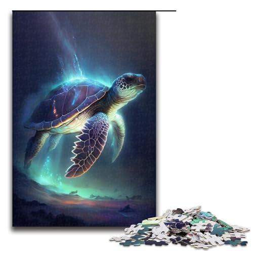Puzzle Ozeanschildkröte 1000 Teile für Erwachsene, Lernspiele, Weihnachts- und Geburtstagsgeschenke für Teenager ab 14 Jahren (Größe 50 x 75 cm) von WGLINGX