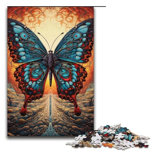 Puzzle Schmetterling 1000 Teile für Erwachsene Lernspiele Weihnachtsgeburtstagsgeschenke für und Teenager ab 14 Jahren 38x26cm von WGLINGX