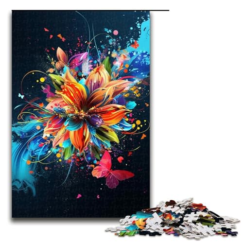 Puzzle Schöne Blumen 1000 Teile für Erwachsene Lernspiele Weihnachtsgeburtstagsgeschenke für und Teenager ab 14 Jahren 50x75cm von WGLINGX