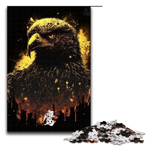 Puzzle Schöner Adler 1000 Teile für Erwachsene Lernspiele Weihnachtsgeburtstagsgeschenke für und Teenager ab 14 Jahren 50x75cm von WGLINGX