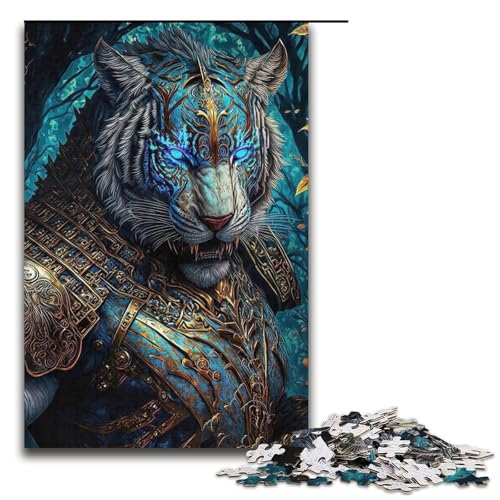 Puzzle Tiger-Puzzle 1000 Teile für Erwachsene, Herausforderung der Gehirnintelligenz, süchtig machendes Spielzeug, 14,96 x 10,24 Zoll von WGLINGX