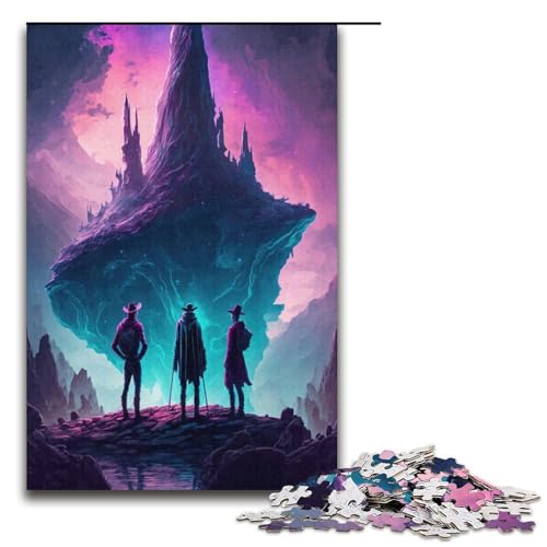 Puzzle Zauberer auf einem Berg, 1000 Teile, für Erwachsene, Puzzle, Lernspiele, Weihnachts- und Geburtstagsgeschenke für Teenager ab 14 Jahren (Größe 38 x 26 cm) von WGLINGX